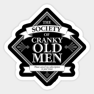 Society of Cranky Old Men Sticker